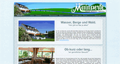 Desktop Screenshot of hotel-hausmainperle.de